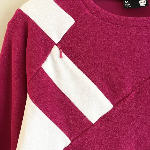 Orage Skiing Pink White Layering Top M Sweatshirt Long Sleeve Outdoors Fleece - Picture 3 of 12